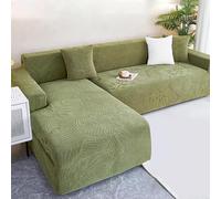 Waterproof Sofa Cover for 3/2/4 Seat with L-Shape Elastic Anti-Slip Couch Protector for Dogs & Cats Green (90cm-140cm) - Durable & Stylish Furniture Protector