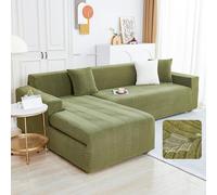 Waterproof Sofa Cover for 3-4 Seater with L-Shape Anti-Slip Stretchable Pet Protector for Dogs & Cats Green Fits 190-230cm (1 Piece)