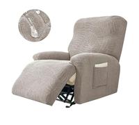 Waterproof Sofa Cover - Relaxsofa Slipcover for Lazy Chair Solid Color Cushion Cover 1/2/3/4 Seater Leaf Pattern Furniture Protector Easy to Clean