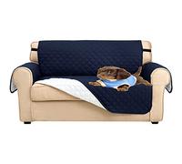 Waterproof Sofa Covers for 3-Cushion Couch - Non-Slip Quilted Furniture Protector for 1-4 Seater Living Room - Soft, Cover for Cats & Dogs (Navy, Recliner Size)