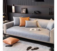 Waterproof Sofa Covers, Scratch Proof Sectionals L Shaped Leather Non-Slip Sofa Slipcovers for 2 Cushion Couch, Leaf Pattern Furniture Protector Blue 90x70cm/35.43x27.56in