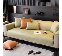 Waterproof Sofa Covers, Scratch Proof Sectionals L Shaped Leather Non-Slip Sofa Slipcovers for 2 Cushion Couch, Leaf Pattern Furniture Protector Green 70x70cm/27.56x27.56in