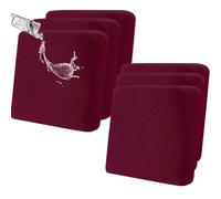 Waterproof Sofa Cushion Covers Set of 6 High Elastic Magic Stretch Furniture Protector Washable Outdoor Couch Covers for Pets Wine Red
