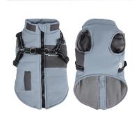 Waterproof Soft Comfortable Reflective Dog Safety Jacket Winter Warm Lightweight Chihuahua Yorkshire Shiba Inu Pug Coat,Blue,L