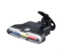 Waterproof Solar Bike Tail Light Rechargeable LED Rear Light Dual | Color Auto Sensing USB Charging For Mountain Road Cycling Night Safety Lamp