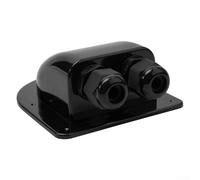 Waterproof Solar Cable Guide Connection Box for, RV, Caravan & Yacht - 2-Way ABS Roof Gland for 2.5-6 mm² Cables, Weatherproof Industrial Enclosure(Black)