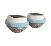 Waterproof Solar Floating Lights 2 Pack For Ponds(Warm+Colorful-2pack)