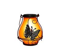Waterproof Solar Hanging Lantern, Flickering Flame Solar Light with Hummingbird/Butterfly/Dragonfly Decor for Garden Patio Yard