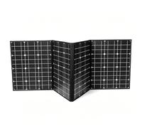 Waterproof Solar Panel Kit, Ultra-Portable 150W Foldable Solar Panel with Dual USB + DC Output, Lightweight Travel Bag & Charging for Campers, RVs, and Off-Grid Adventures,Black
