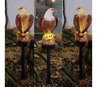 Waterproof Solar Power LED Light Garden Path Yard Lawn Owl Animal Ornament Lamp Outdoor Garden Decor Accessories Eagle Statues