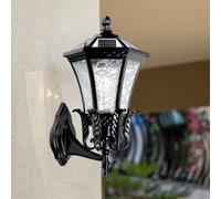 Waterproof Solar Wall Lanterns Outdoor Wall Light Fixtures with Three Kinds Dimming E27 Decorative Landscape Lighting Garden Outdoor Wall Lights, Ceiling Light