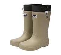 Waterproof Solid Color Mid-Calf Rain Boots for Kids 5-12 Years | Easy Clean Rubber Rain Shoes With Soft Anti-Slip Soles, Lightweight Wellies with Pull On Drawstring For Rainy Day Fun