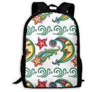 Waterproof Sports Bags Moon Star and Comet Daypack Trendy Book Bag for Hiking, Work, Travel, 42X32X14Cm