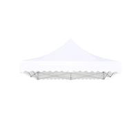 Waterproof Square Patio Umbrella Replacement Canopy UV Protection Rainproof Cover for Party Camping Market - White 3x3m Outdoor Shade Solution