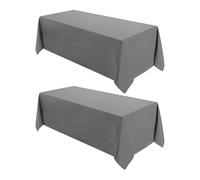 Waterproof Stain Resistant Tablecloth 230 x 210 cm Linen Dining Table Cover Grey Elegant Anti Stain Table Linen for Home Kitchen & Dining Room Use