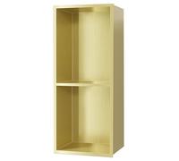 Waterproof Stainless Steel Bathroom Recessed Shower Shelf for Toiletries Gold Metal Alcove rt for Kitchen & TV Cabinet 70x28x12.5cm