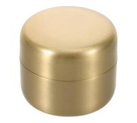 Waterproof Stainless Steel Pill Organizer Round Golden Travel Case | Metal Pill Box, Airtight Pocket Container, Portable Outdoor Use, Sl inish, Age Groups