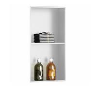 Waterproof Stainless Steel Shower Caddy - Recessed Bathroom Organizer for Hotels & Home, Ideal for Storing Toiletries & Accessories