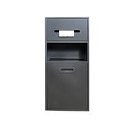 Waterproof Stainless Steel Shower & Integrated Trash Storage, 670x300x140mm, Versatile nizer for Bathroom, Kitchen & Living Room - Grey Finish