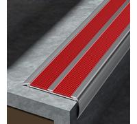 Waterproof Stair Nosing Edge Trim, Self-Adhesive Extra-Wide Non-Slip Protector Guard for Stairs, Easy Installation, Durable and Safe (4.3ft Length)