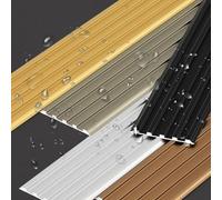 Waterproof Stair Nosing Protector, Non-Slip Edge Molding, Anti-Scuff Aluminum Stair Edging Transition Strip, Cuttable, Anti-Skid Safety Trim for Family Protection