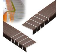 Waterproof Stairs Nose Cover 7mm 20mm Height, Aluminum L Molding Staircase Edging, Stair Marginal Transition Strip Cuttable for Wooden/Concrete Steps(A- 10 PCS,L 60cm x W 30mm x H 20mm)
