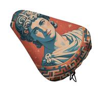 Waterproof Stamped with Ancient Rome Bike Seat Cushion Cover, Padded Bicycle Seat Cover with Drawstring for Men Women, Wide Bike Saddles Protector for Mountain Exercise Road City Outdoor Biking