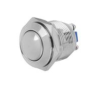 Waterproof Starter Switch For Boat, 19Mm Momentary Push Button, Stainless Steel Ip67 Rated, 30A/12V Dc, For Marine Horns And Electrical Applications, Screw Terminal, Temporary Activation