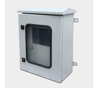 Waterproof Steel Electrical Enclosure Box, Double Door with Lock for Secure Indoor/Outdoor Wiring Projects, Wall Mounted Junction Box