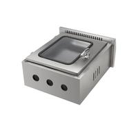Waterproof Steel Electrical Enclosure Box, Double Door with Removable Mounting Plate, Hinged Lock, Wall-Mounted for Indoor Outdoor Use