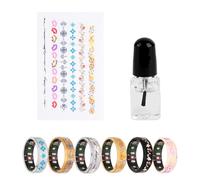 Waterproof Stickers Compatible with Oura Ring Gen 4/3/Samsung Galaxy Ring/ULTRAHUMAN Ring AIR/RingConn 2/1, Super Thin Aesthetic Stickers Protector for AI Smart Ring Cover Accessories (6pcs, 8)