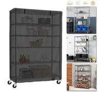 Waterproof Storage Shelf Cover - Transparent Shelving Unit Protector with Strong Layer & Wind Straps - 36" L x 18" W x 72" H - and Weatherproof for Outdoor Use