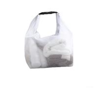 Waterproof storage solution for wet and dry clothes separation great for swimming fitness travel and outdoor sports compact when folded (White Small)