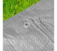 Waterproof storm gray multipurpose tarpaulin,tarp coverup/camping ground sheet/garden keep dry cover/car boot sheet,light & easy to store(3m x3m)