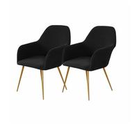 Waterproof Stretch Chair Cover with Curved Backrest - Printed Armchair Cover for Dining Room Office Banquet Vani Chairs (Black Mum 2-Pack)