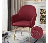 Waterproof Stretch Dining Chair Covers - 6 PCS Soft Removable Slipcovers with Armrests, Washable Swivel Chair Covers for Home, Hotel & Restaurant Use