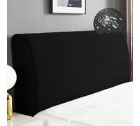 Waterproof Stretch Headboard Cover For Queen King Full Size - Anti-slip Dustproof Protector Slipcover For Stylish Bedroom Decor Black Cal King:180cm/70in
