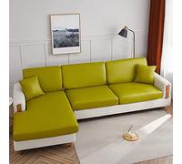 Waterproof Stretch PU Leather Couch Cushion Covers L-Shaped Sofa Protector for Chaise Longue Furniture Cover for Living Room - A-1-Seater (L)