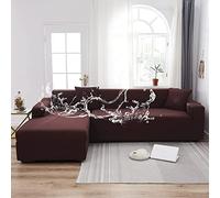 Waterproof Stretch Sofa Cover Sofa Cover Anti-Slip Washable L-Shaped Cushion Furniture Protector for 3 Seat Sofa Pet（Coffee,L shape:4seat+4seat
