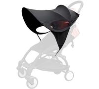 Waterproof Stroller Sun Cover UV Protection Baby Stroller Sun Rain Cover Adjustable Buggy Sun Rain Shied Blackout Canopy Sunblock Cover for Travel Park Zoo
