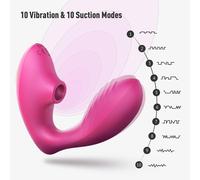 Waterproof Suction & Vibration Massager - 10 Suction / 10 Vibration Modes Toy