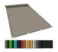 Waterproof Sun Awning 130x300cm - UV Protection Weatherproof Opaque Shade Net with Eyelets Easy No-Drill Installation Ideal for Patio Backyard & Garden - Taupe