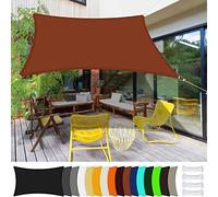 Waterproof Sun e Sail 3x6m - 98% UV Block Canopy for Outdoor Patio & Garden Rust Red - t for Backyard e & Protect from Sunlight