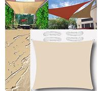 Waterproof Sun e Sail 4.5x5m Recle Square Triangle Canopyfor Terrace Balcony GardenCream White UV Protect Easy Installat