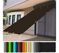 Waterproof Sun e Sail Canopy 1.6x1.8m - 95% UV Protect Outdoor ning, PES Polyester, Ideal for Garden Patio, Includes Free Rope, Brown Color Cover