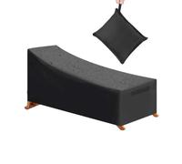 Waterproof Sun Lounger Cover 210D/420 Oxford Fabric Windproof UV-Resistant Heavy Duty Garden Furniture Protector Dustproof Recliner Chaise Lounge Patio Outdoor (420D black,200x70x40/75cm)
