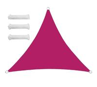 Waterproof Sun Shade Canopy 3x3m - Rectangular Square Triangle Patio Awning, Outdoor Umbrella, Sunblock for Terrace, Balcony, Garden - Red Pink Color