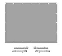 Waterproof Sun Shade Sail 1.2 x 3.6 m, 98% UV Protection, Balcony Canopy, Outdoor Patio Awning with 4 x 1.5 m Ropes for Garden, Camping, Light Gray