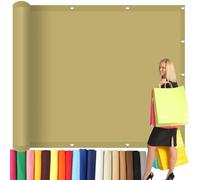 Waterproof Sun Shade Sail 1.5 x 4m UV Protection Polyester Canopy WaterResistant Shade Net with Grommets for Garden Patio Camping Sand Yellow Color