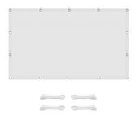 Waterproof Sun Shade Sail 1.6 x 3.2m UV Protection Easy Installation Garden Canopy Ideal for Balcony Carport Patio White with Ropes for Maximum Sun Protection
